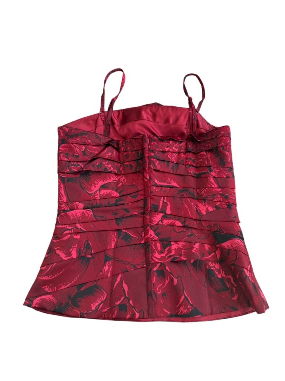WHITE HOUSE BLACK MARKET Red Corset Style Tank Top Size 0 - Picture 4 of 6
